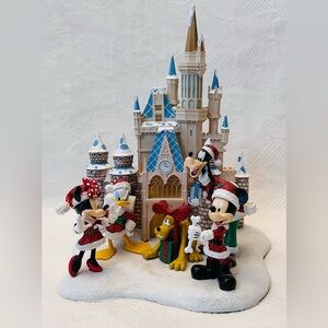 Disney Parks Mickey Mouse Fab Five Cinderella Castle Christmas Figurine
